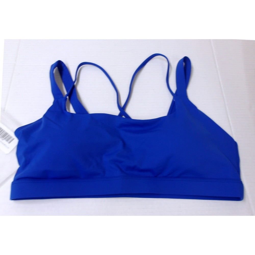 RUNNING GIRL High Support Sports Bra Bikini Top Blue Criss Cross Back 2XL/#26547